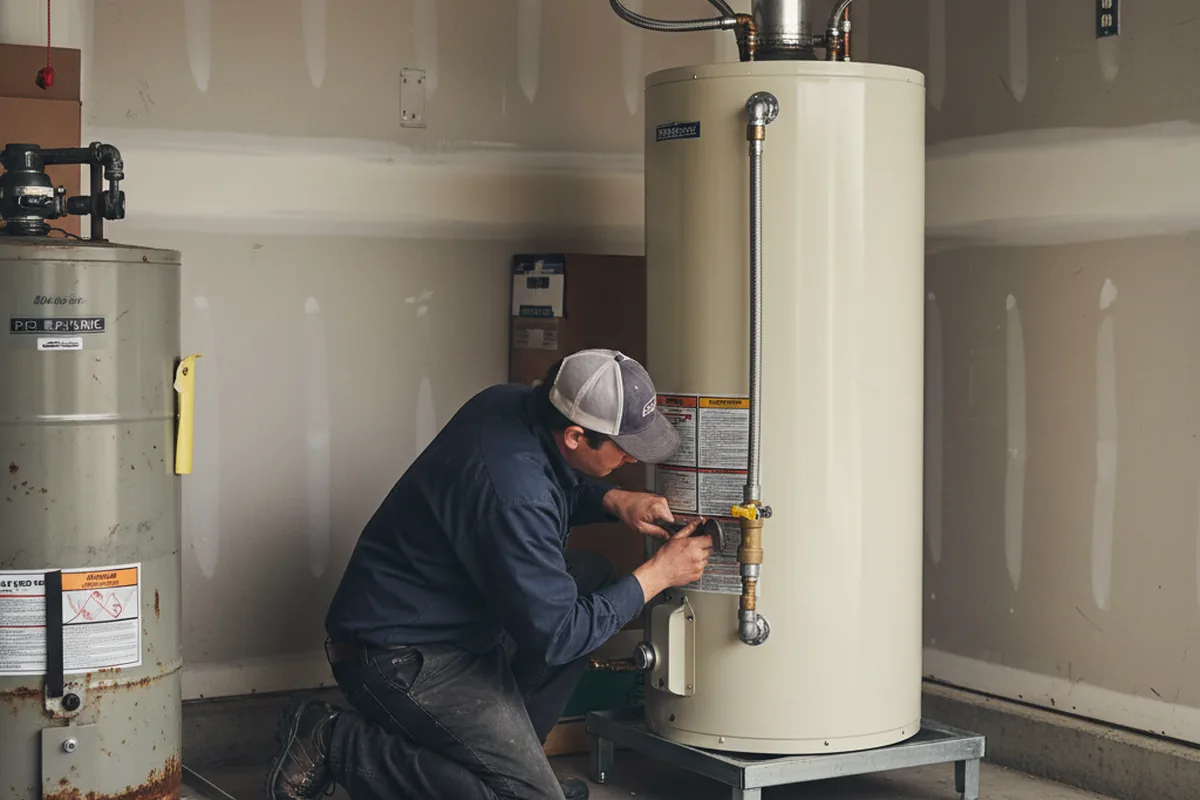 Water heater and shutoff valve replacement in Maumelle